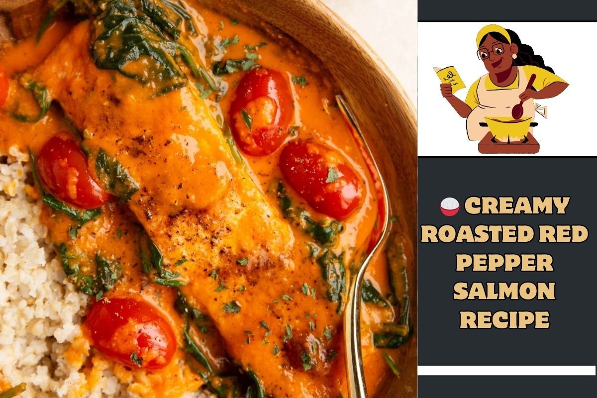 Creamy Roasted Red Pepper Salmon Recipe